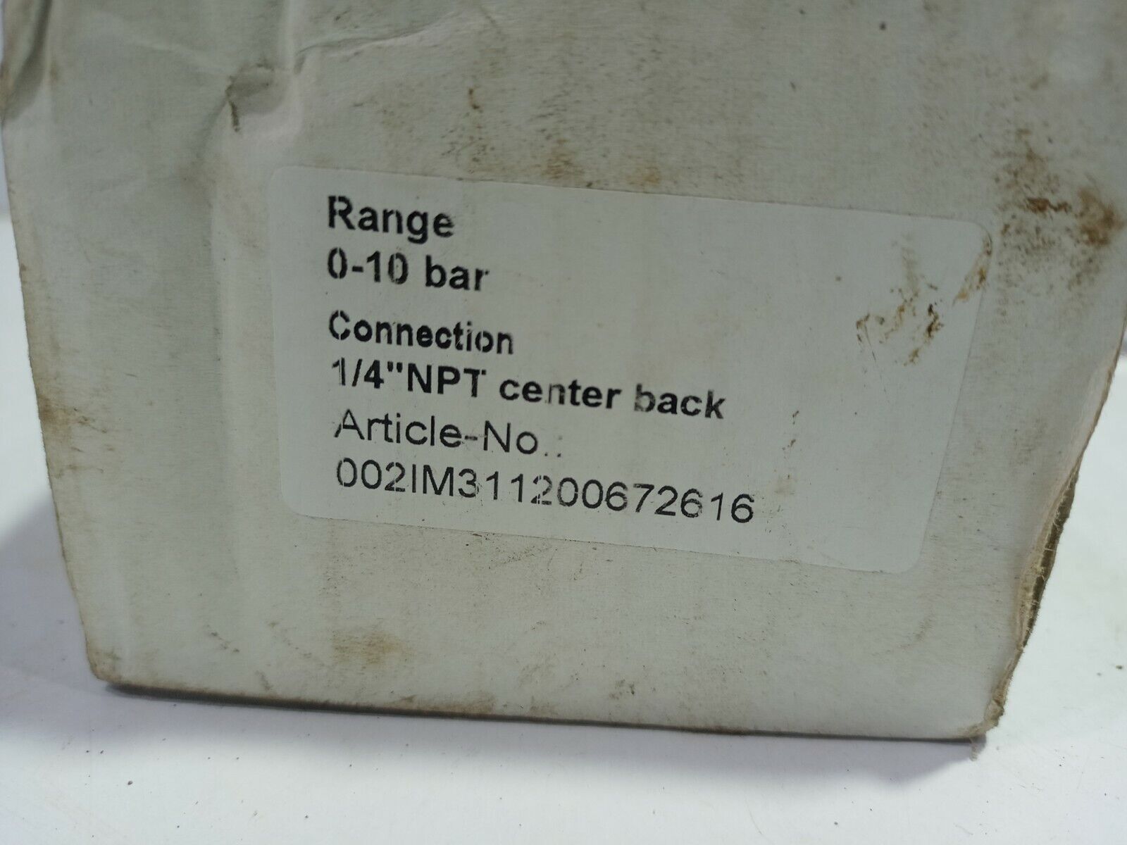 Teck Skotselv IM-316-304-G-20-063-¼” NPT 0-10 Manometer 63MM 0-10Bar ¼“ NPT