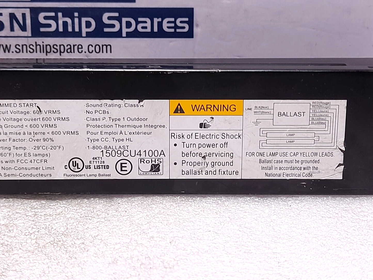 Universal Lighting B295PUNVHE-S810C Basic-12 Electronic Ballast