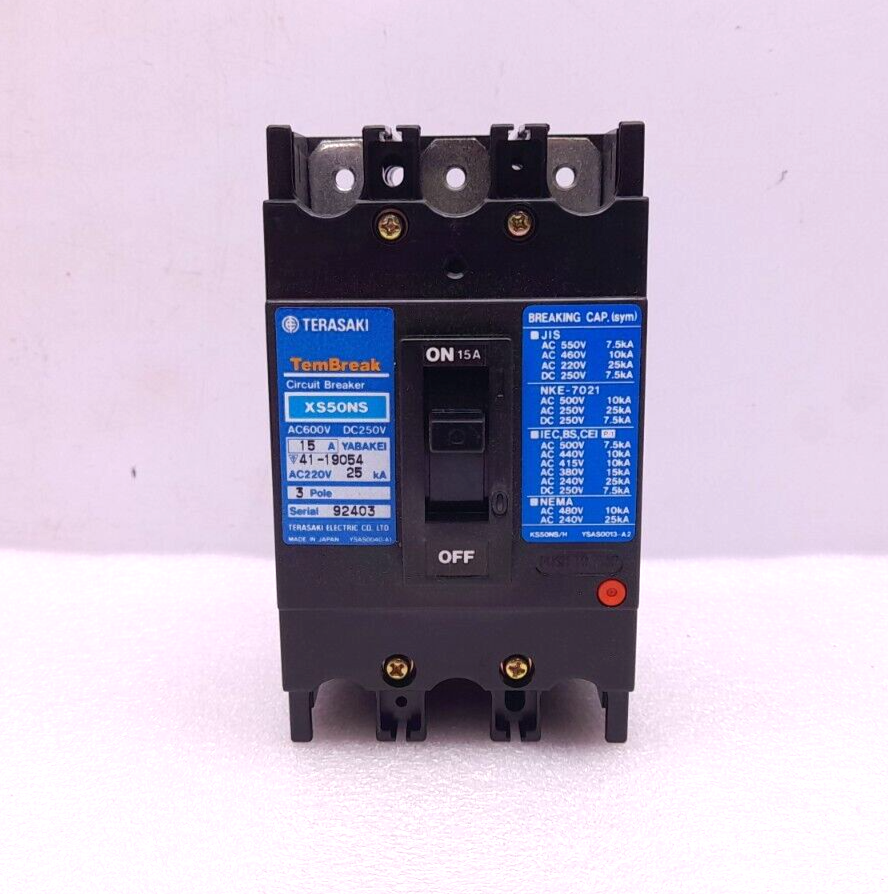 Terasaki XS50NS Tem Break 15A 3P Circuit Breaker