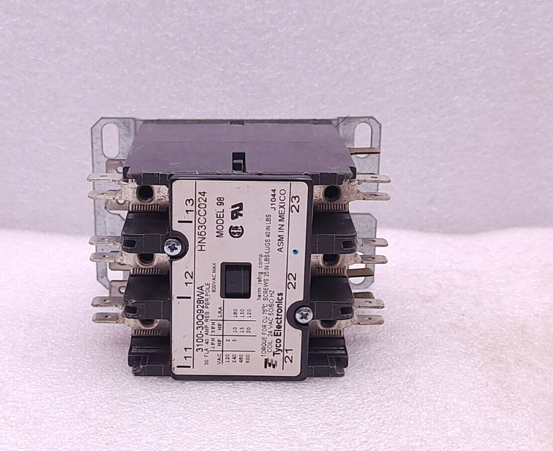 Tyco Electronics 3100-30Q928WA Contactor Model 98 30FLA 40AMP