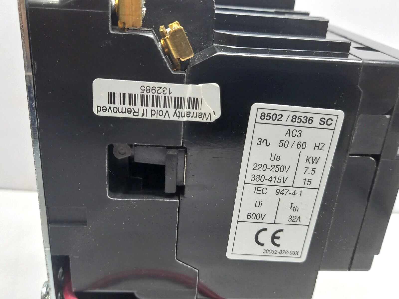 Square D 8536SCO3V02H20S Ser A AC Magnetic NEMA Size 1 Starter 110V50HZ 120V60Hz