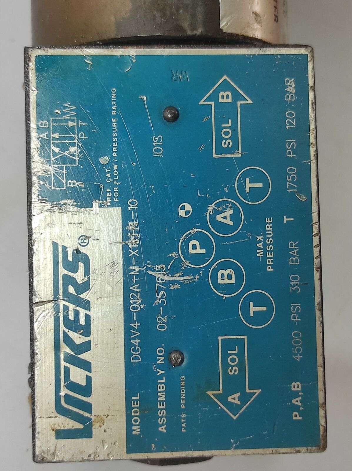 Vickers DG4V4-012A-M-X1-H4-10 Directional Control Valve DG4V4012AMX1H410