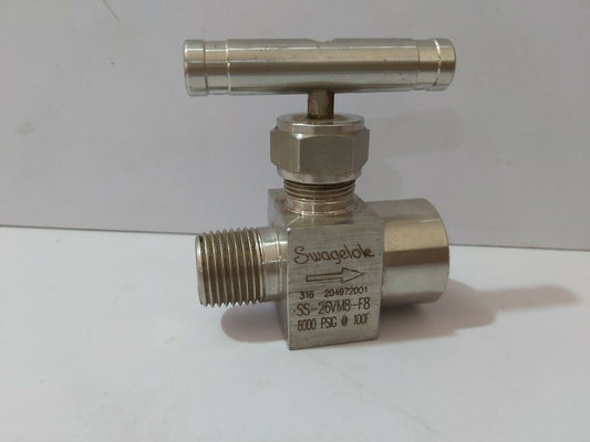 SWAGELOK SS-26VM8-F8 NEEDLE VALVE 6000-PSI SS26VM8F8
