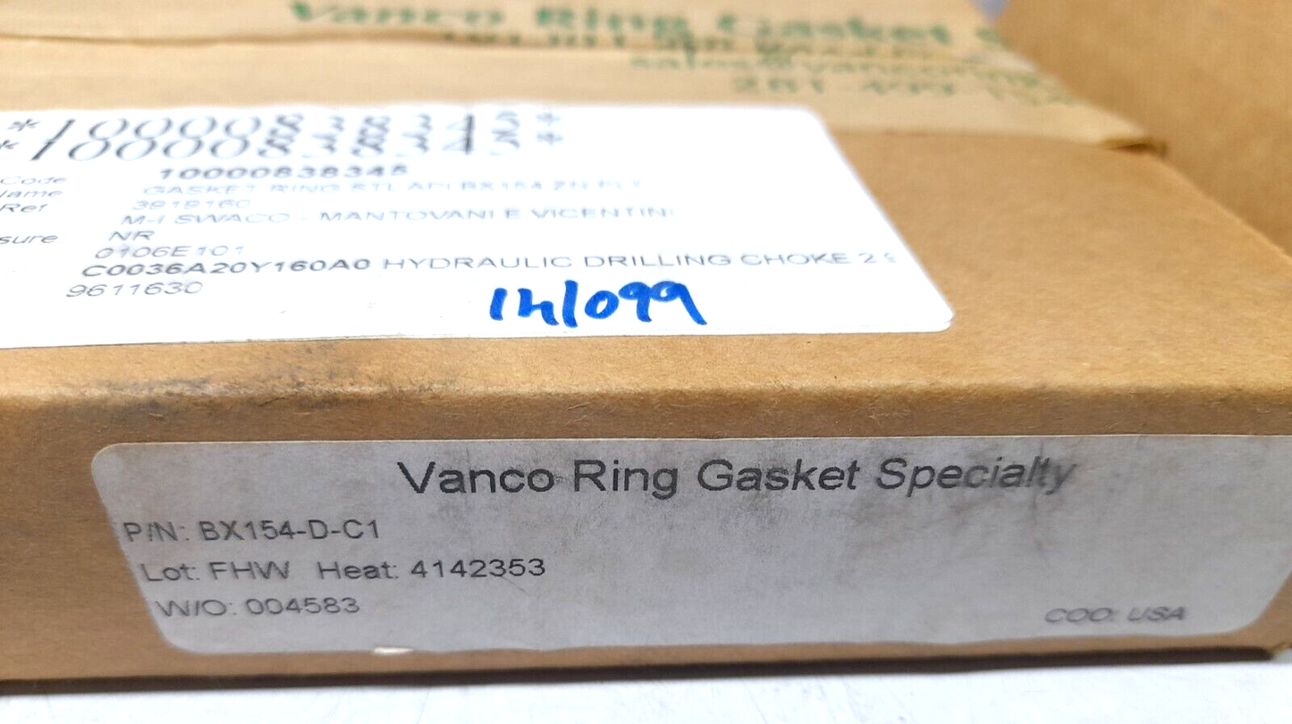 Vanco BX154-D-C1 Ring Gasket BX154-D-C1-4 M-I Swaco Mantovani E Vicentini 391916