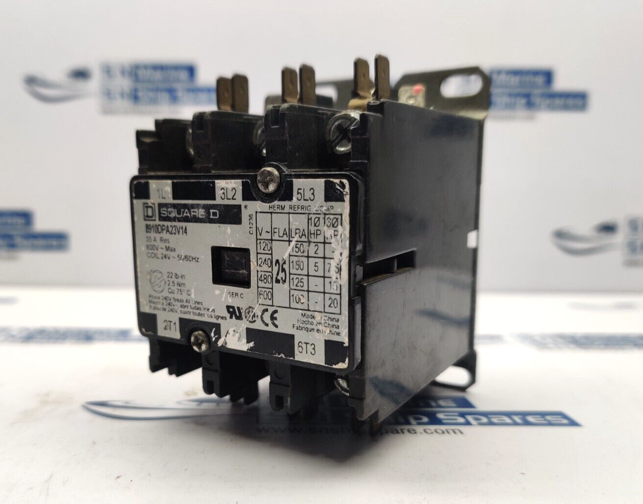 Square D 8910DPA23V14 Contactor 35A 600V Max Coil 24V 50/60Hz