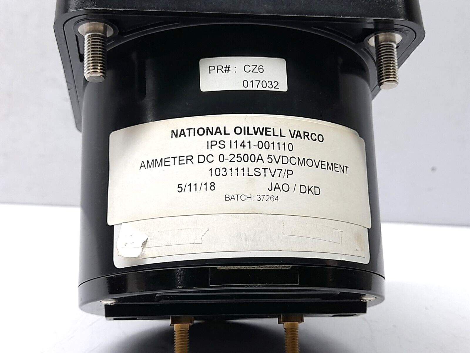 Yokogawa National Oilwell Varco IPS I141-001110 Ammeter DC 0-2500A 5VDC Movement