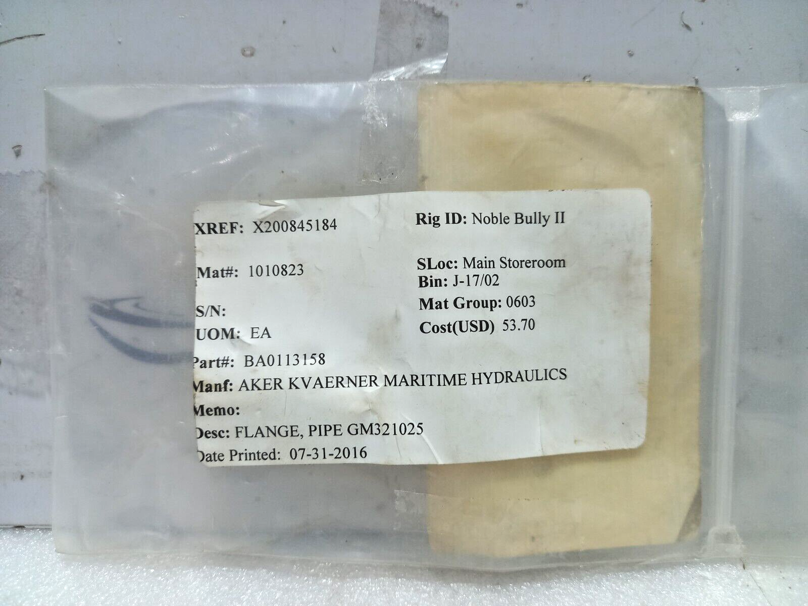 AKER BA0113158 Pipe Flange GM321025