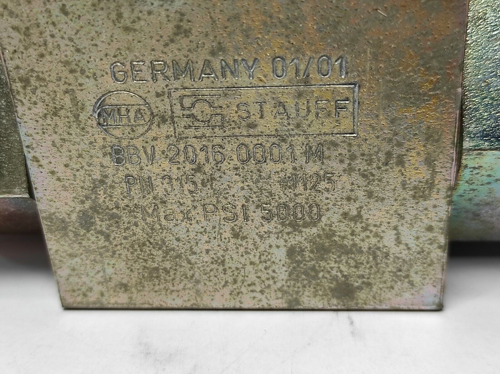 Stauff BBV 2016 0001 M Ball Valve PN315 1125 Max PSI 5000