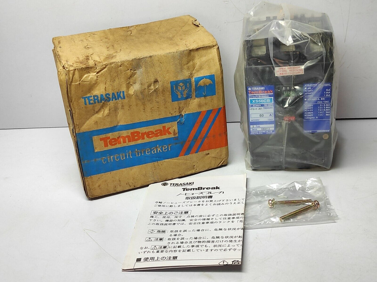 Terasaki XS50CB TemBreak Circuit Breaker 3P 50A PM Special Spec. K