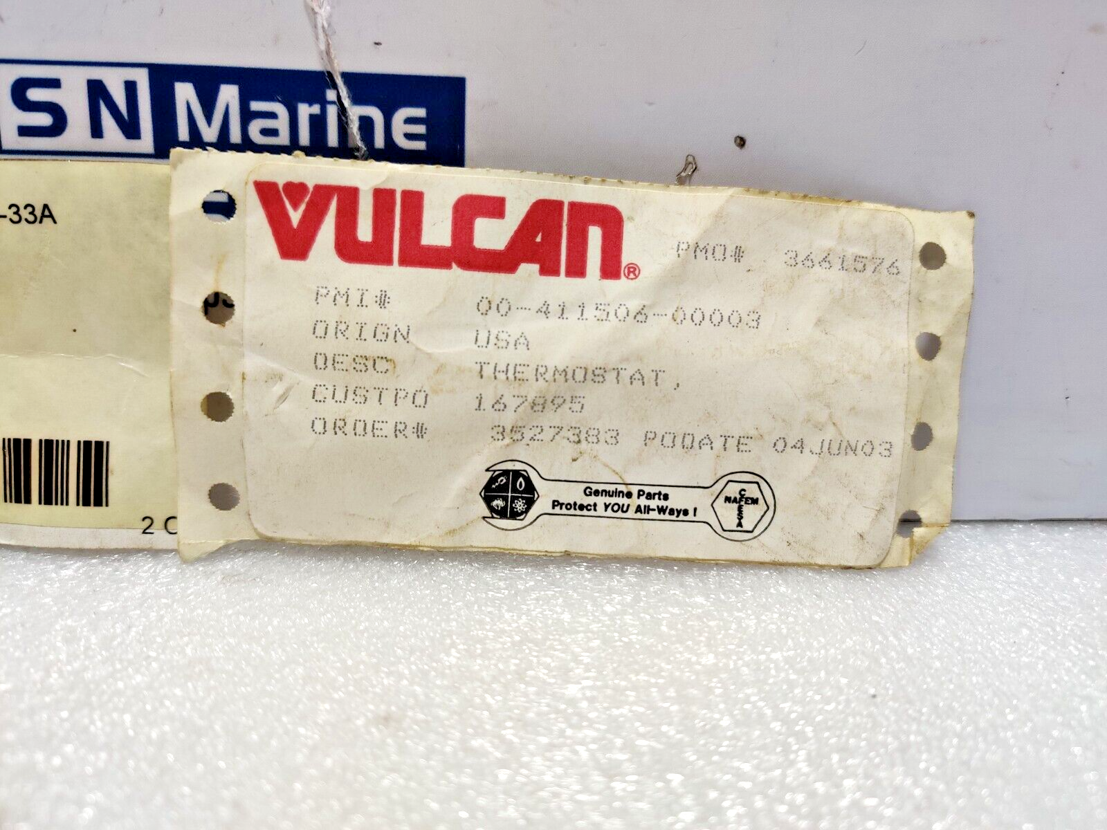 Vulcan Electric 411506-3 Thermostat KX-112-60 500VA PD 120-277VAC