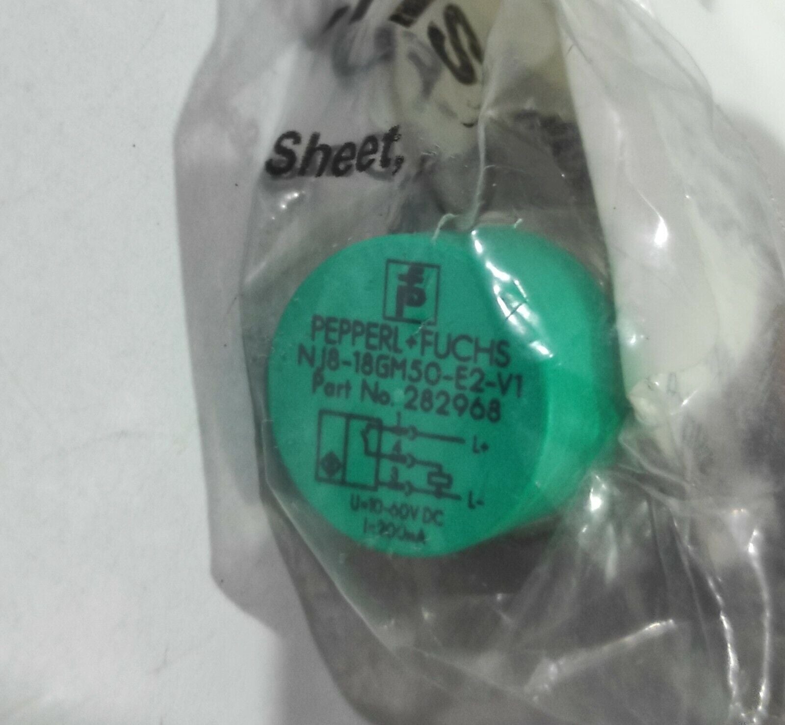 Pepperl Fuchs NJ8-18GM50-E2-V1 282968 Inductive Sensor NJ818GM50E2V1