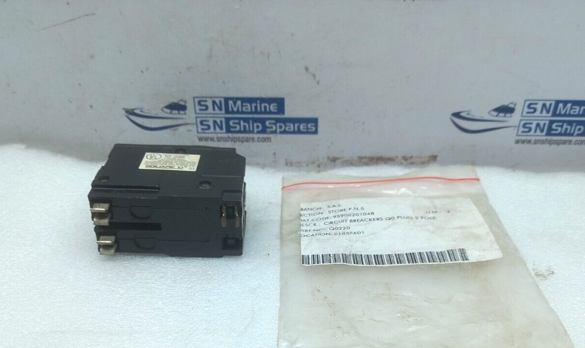 Square D NE-2055 Circuit Breaker Q0 Plug 2Pole Q0220