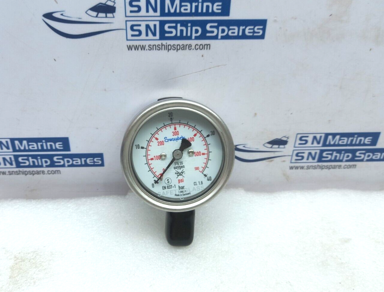 Swagelok PGI-63S-PG40-LAQ1-ABN Pressure Gauge 63MM 0-40Bar 1/4 IN