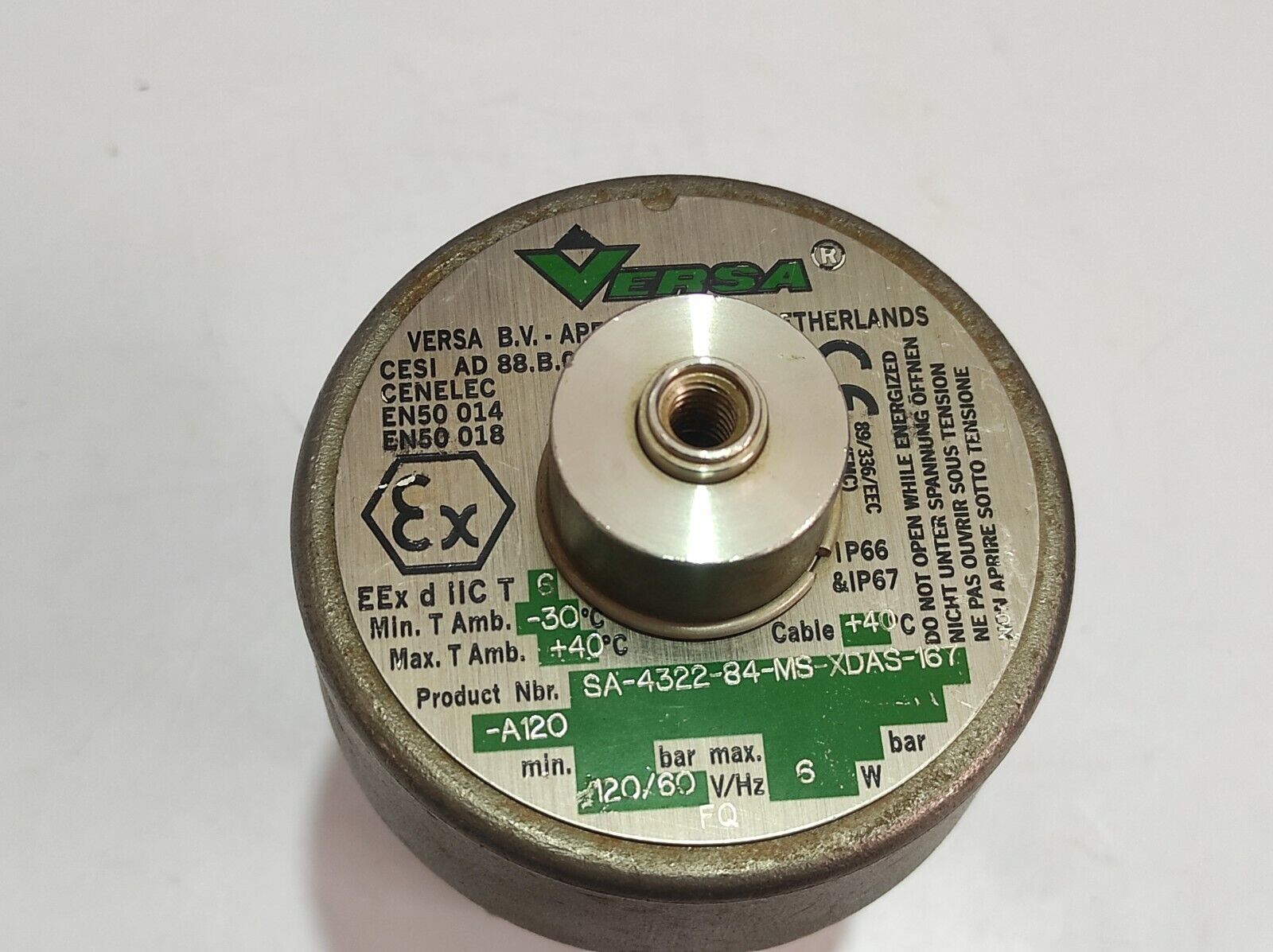 Versa SA-4322-84-MS-XDAS-167-A120 Solenoid SA432284MSXDAS167A120 