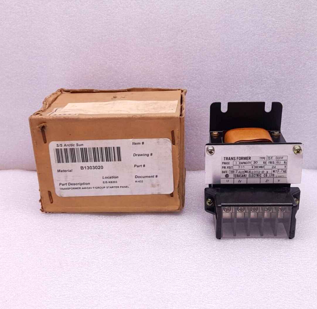 Terasaki TSE-03M Transformer 1Ph 30VA 60Hz Pri 110V Sec 24V