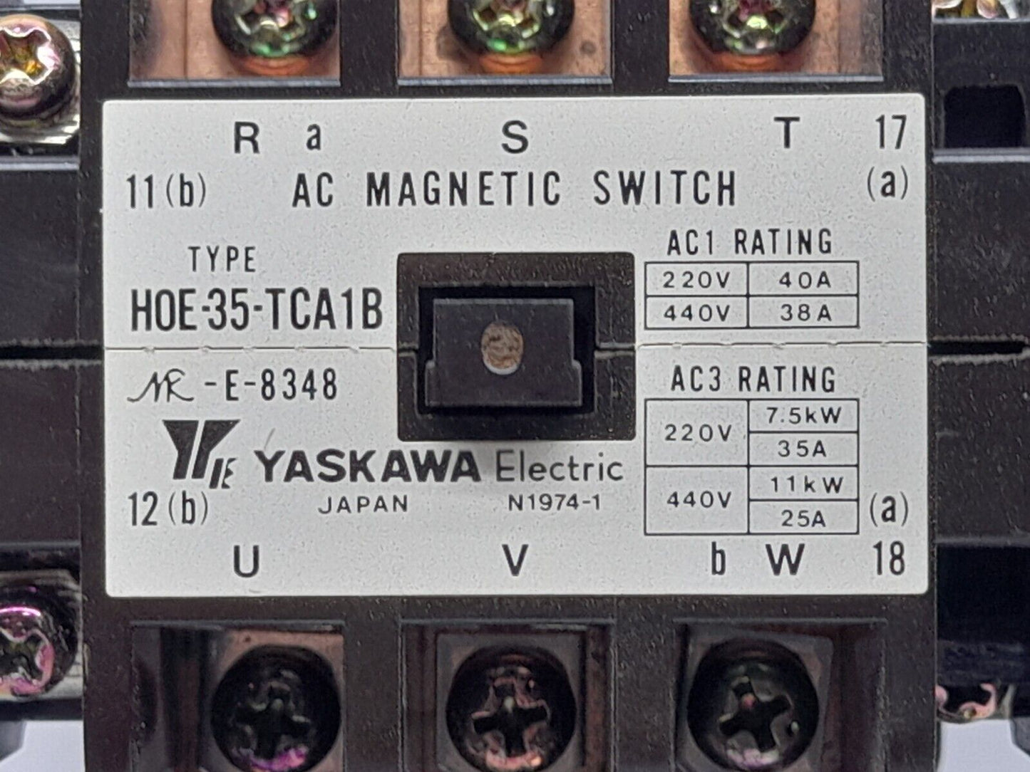 Yaskawa HOE-35-TCA1B AC Magnetic Switch RH-35-TCA1 R.C. 14A