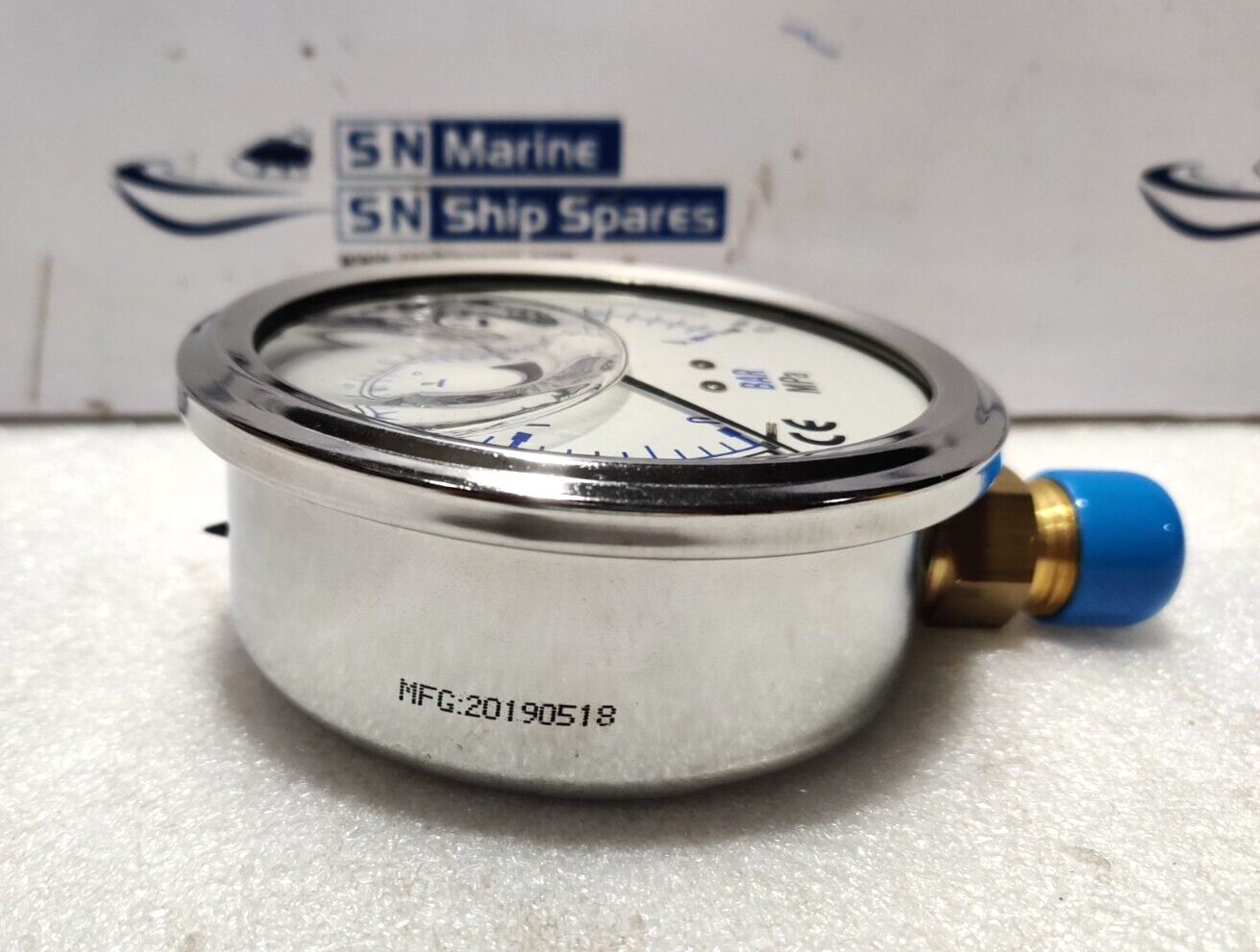 0-4Bar/0-0.4MPa Pressure Gauge Size: 100m/m Connection: ½”PF