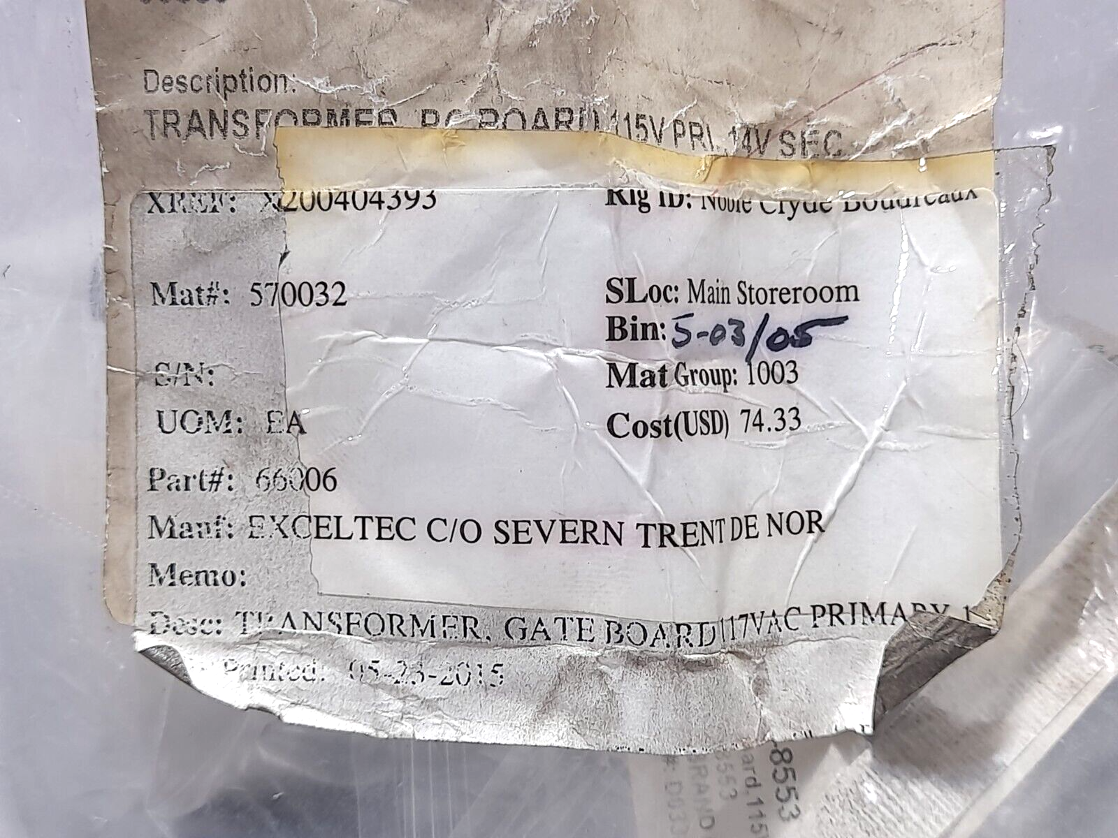 Stancor P-8553 Gate Transformer Board