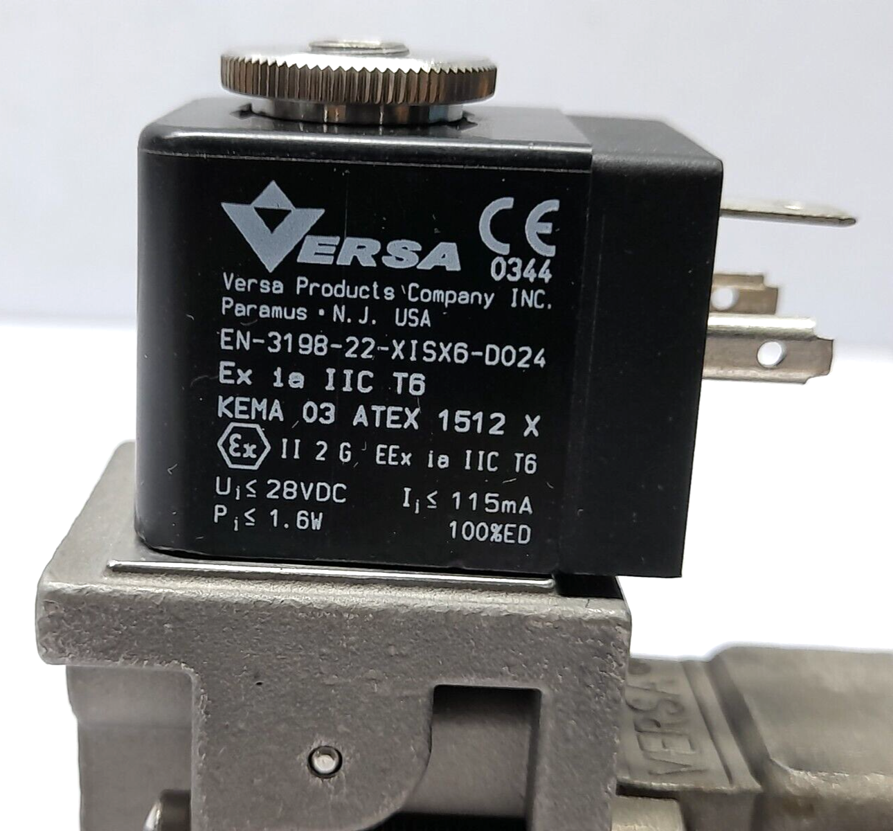 Versa VGG-4322-316-HCC-XISX6-D024 Solenoid 4 Way Valve 24VDC 1.6W  PSIG 20Min 11