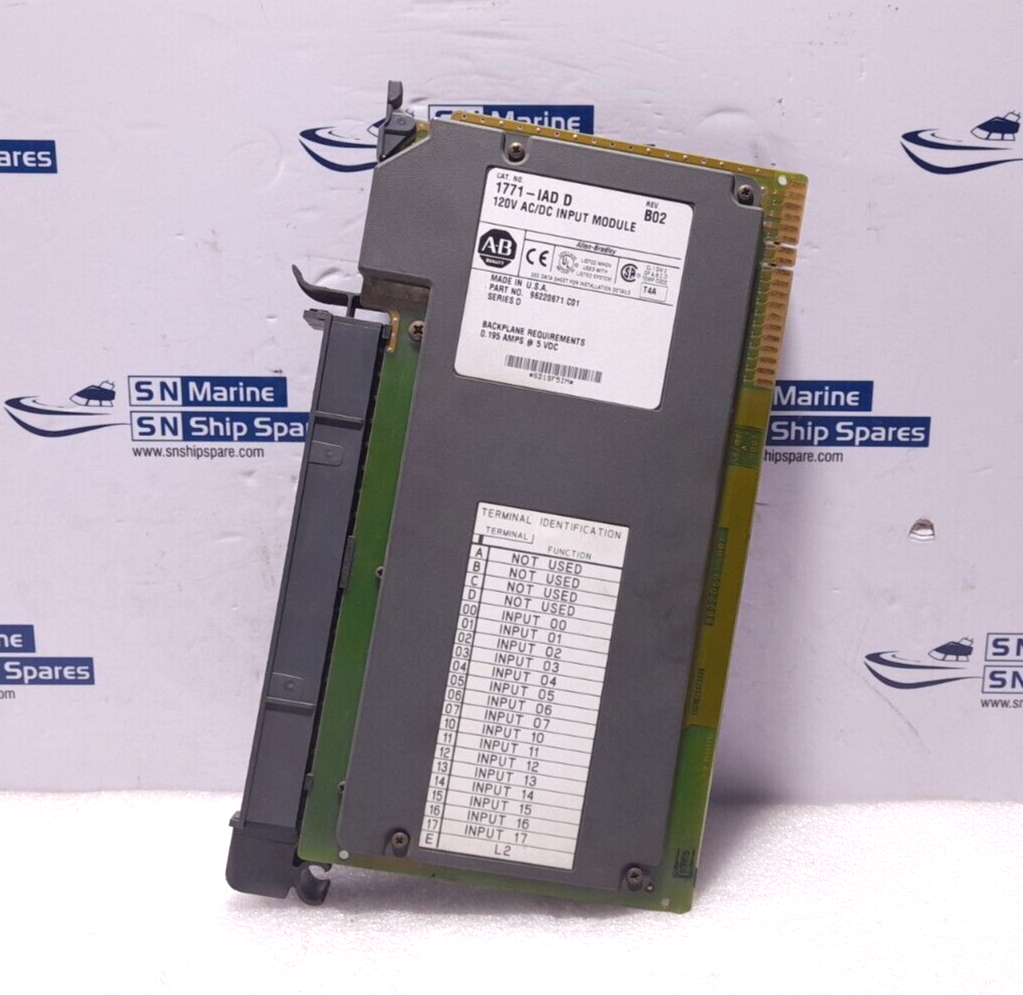Allen Bradley 1771-IAD D Rev B02 120V AC/DC Input Module 96220671 C01