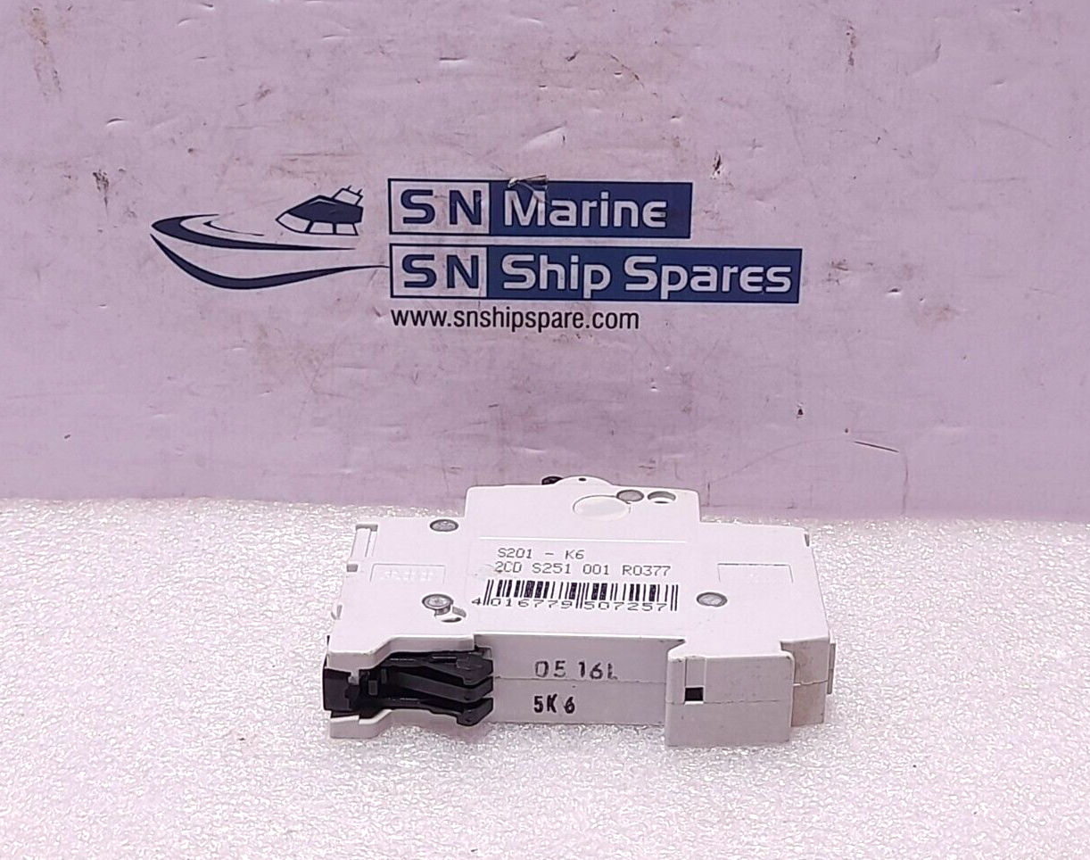 ABB S201-K6 Single Pole Circuit Breaker ~230/400 2CD S251 001 R0377 3PCs/Lot