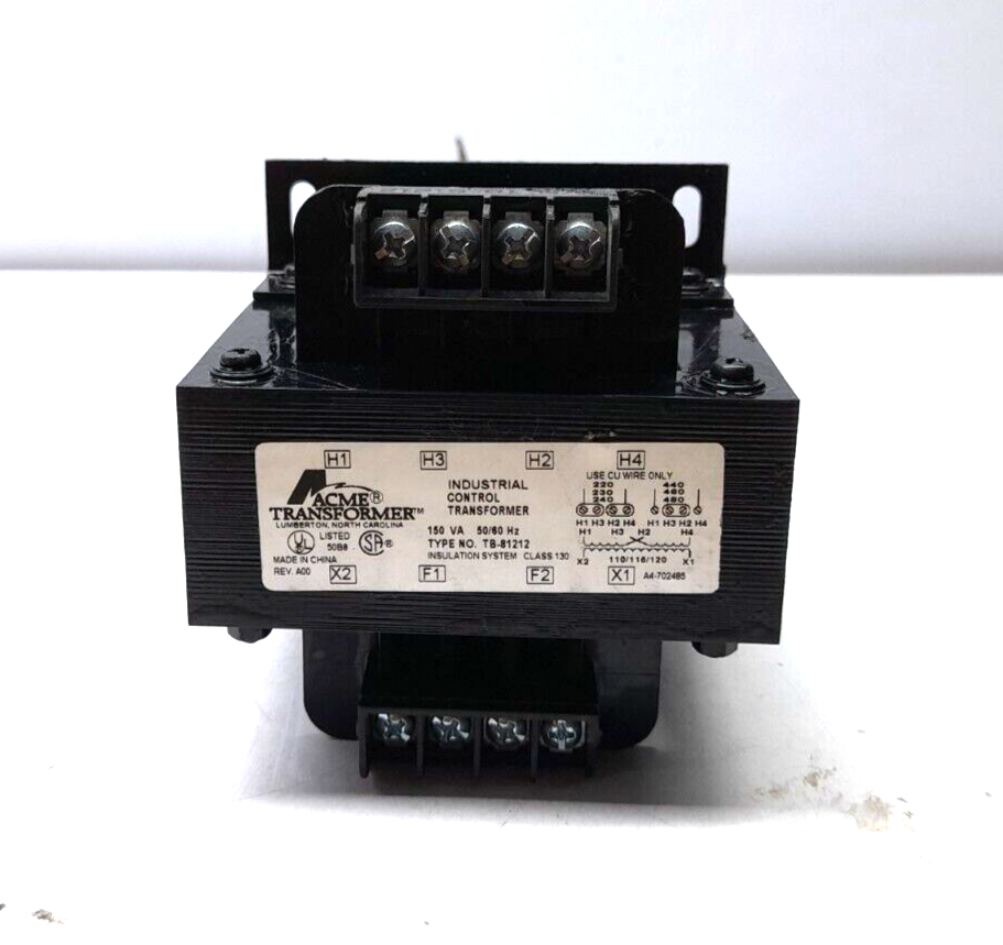ACME TB-812152 Rev A00 Industrial Control Transformer 150VA 50_60Hz