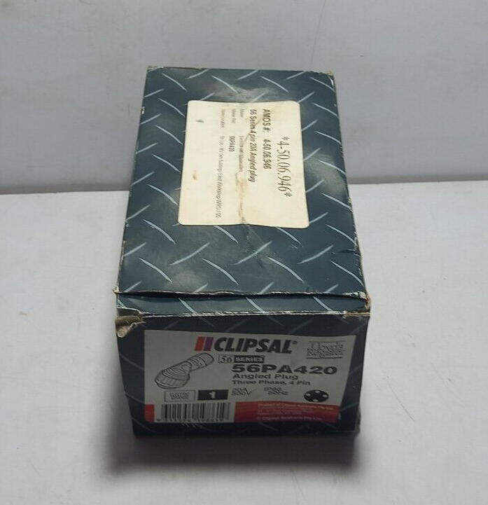 Clipsal 56PA420 Angled Plug / Three Phase, 4 Pin / 20A / 500V 50Hz