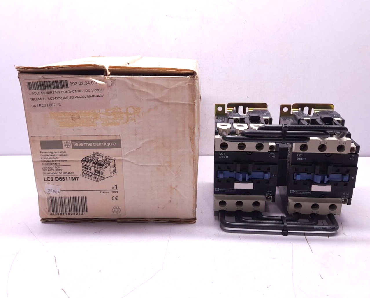 Telemecanique LC2 D6511M7 Reversing Contactor 220-230V 50Hz 220-240V 60Hz LC2D65