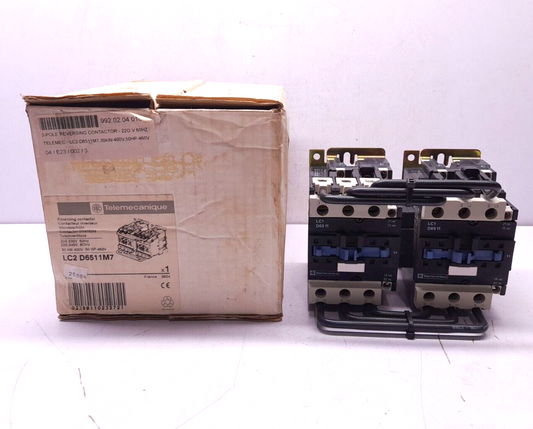 Telemecanique LC2 D6511M7 Reversing Contactor 220-230V 50Hz 220-240V 60Hz LC2D65