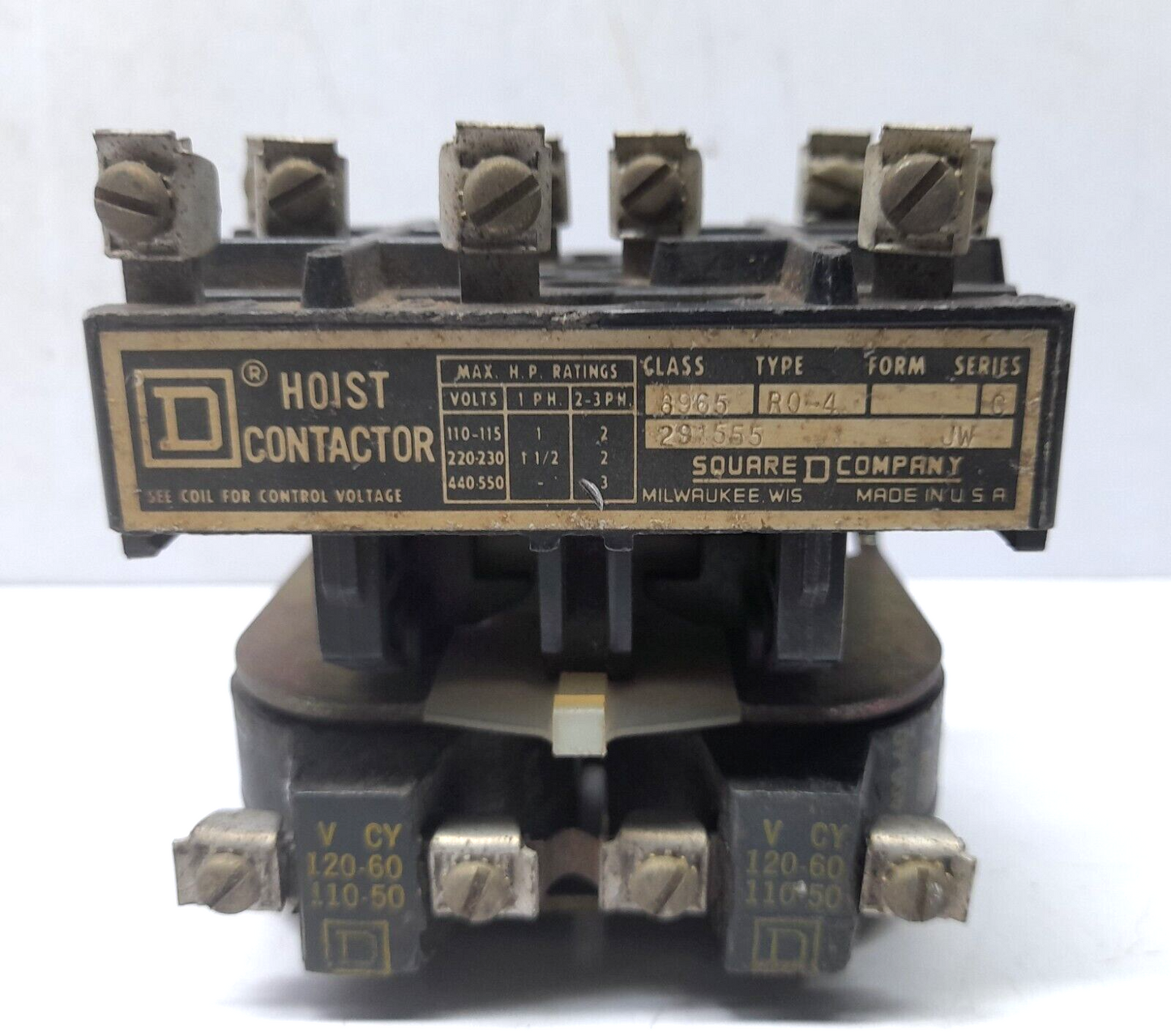 Square D 6965 R0-4 Ser C Hoist Contactor 110V50Hz 120V60Hz