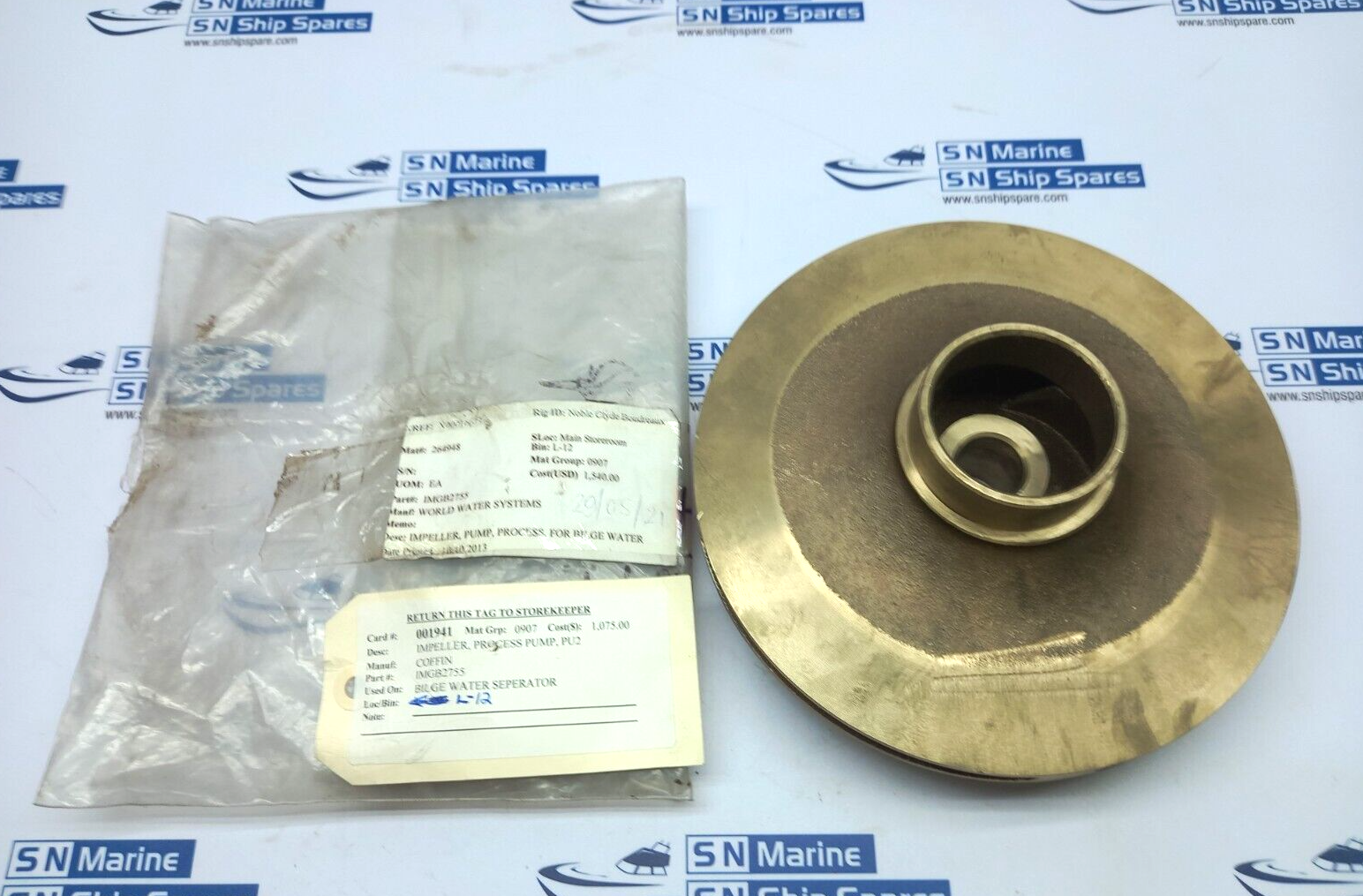 World Water IMGB2755 Process Pump Impeller For Bilge Water