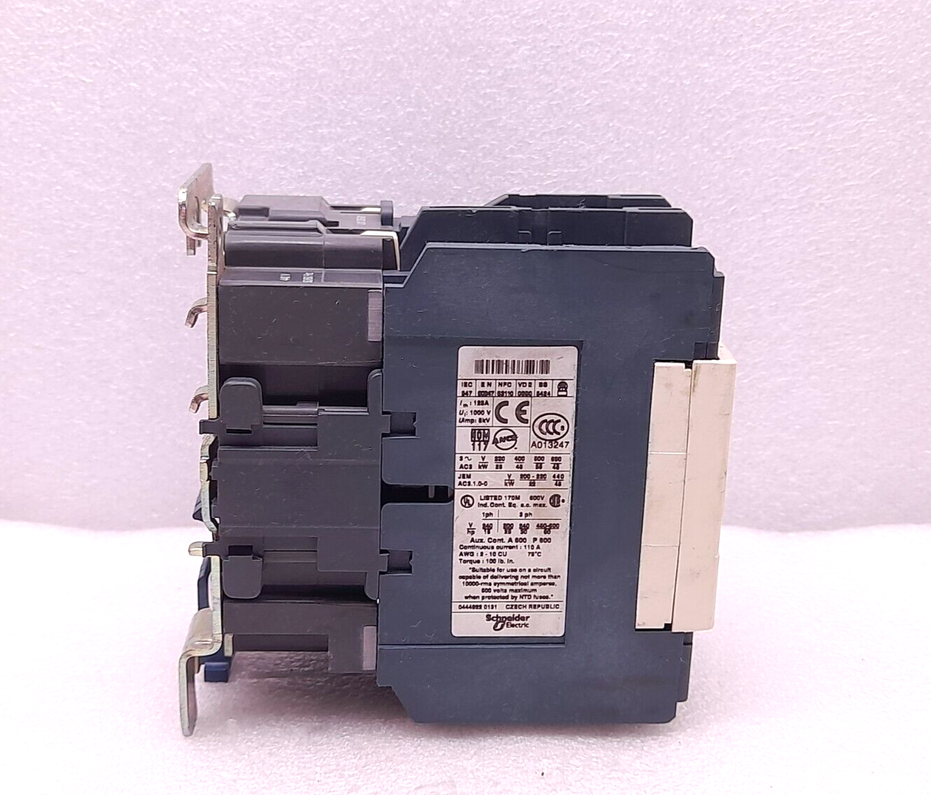 Telemecanique LC1 D9511 Contactor LC1 D95 Ith 125A LX1 D6 R7 Coil 440V 50/60Hz