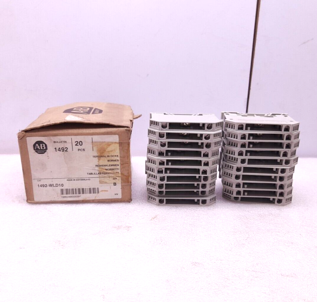 Allen Bradley 1492-WLD10 Ser B Terminal Blocks 20PCs/Lot
