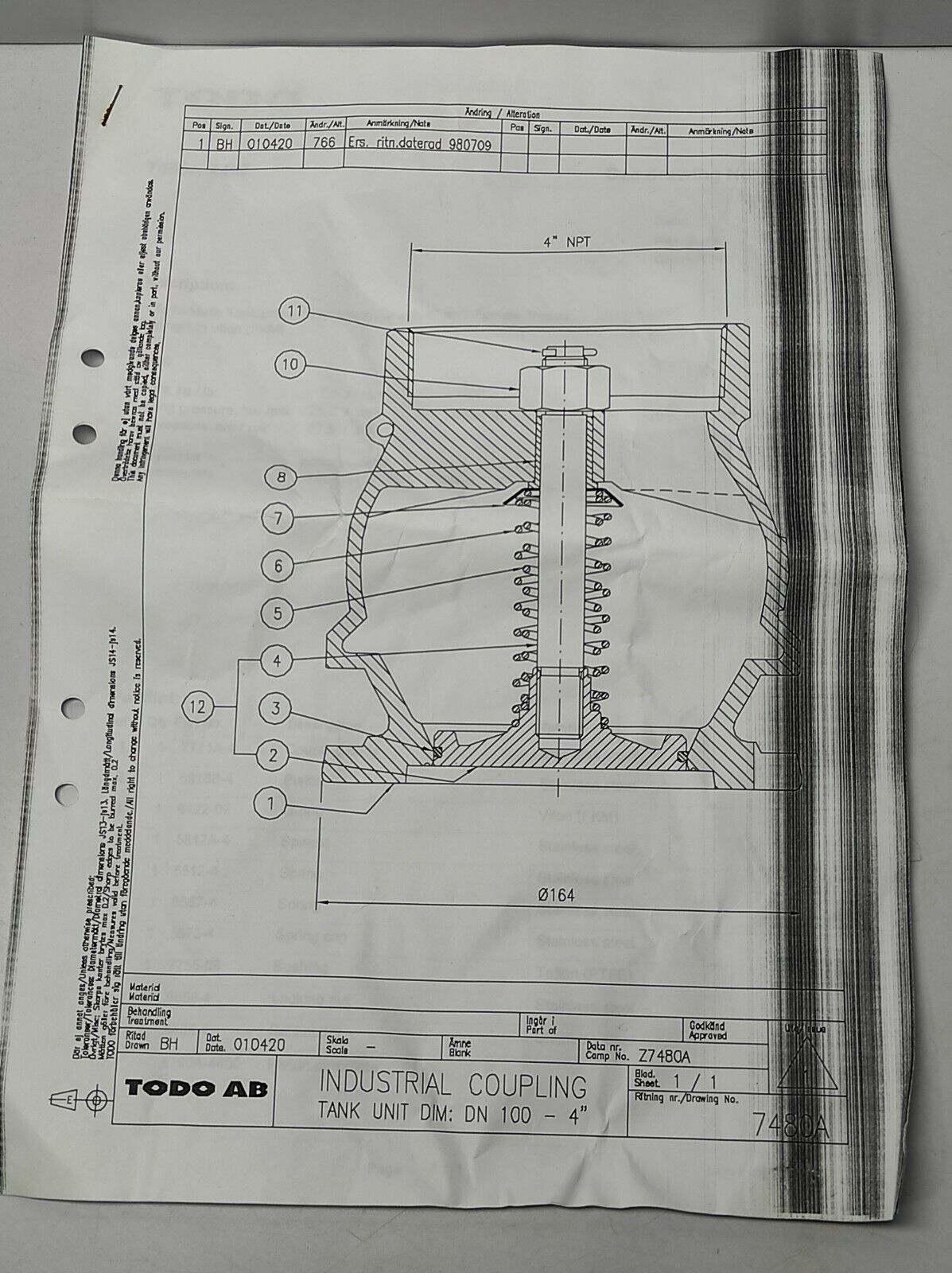Todo R9401-4407 Spare Parts Kit & Todo R7480A-4407 Spare Parts Kit