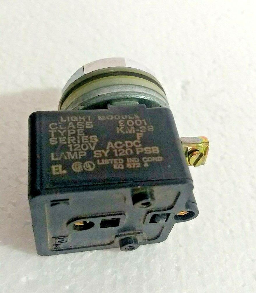 Square D Pilot Light Module Class 9001 Type KM38 Series F 120v AC-DC Lamp SY120 