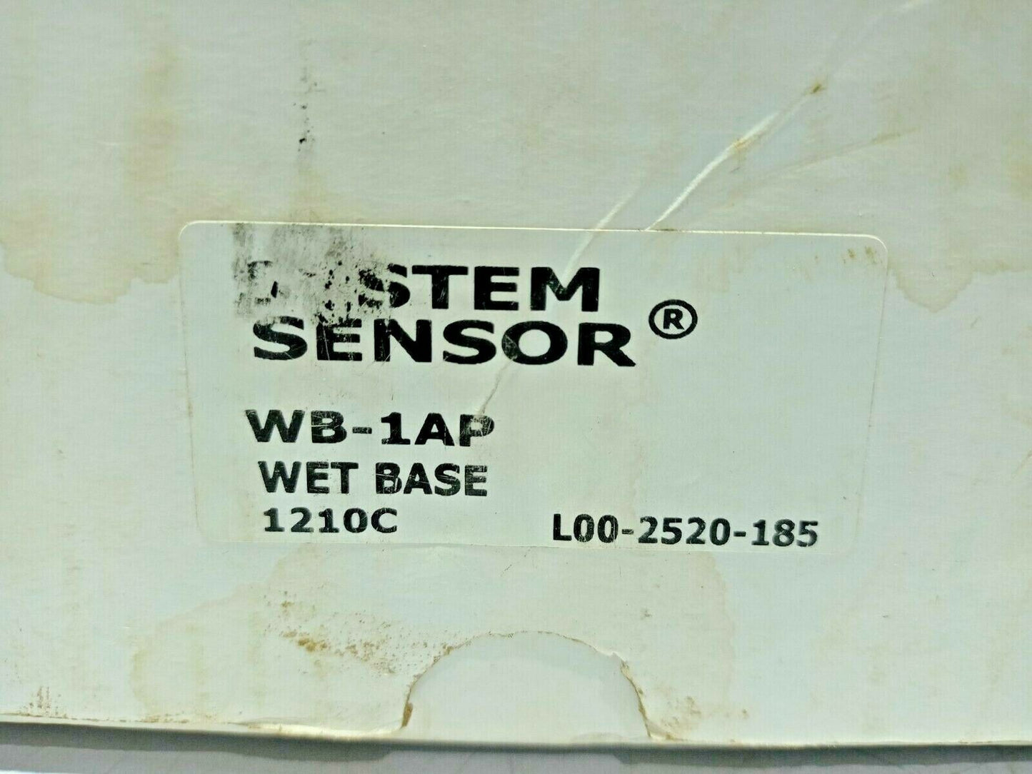 System Sensor WB-1AP Wet Base Notifier WB1AP Wet Base Shroud