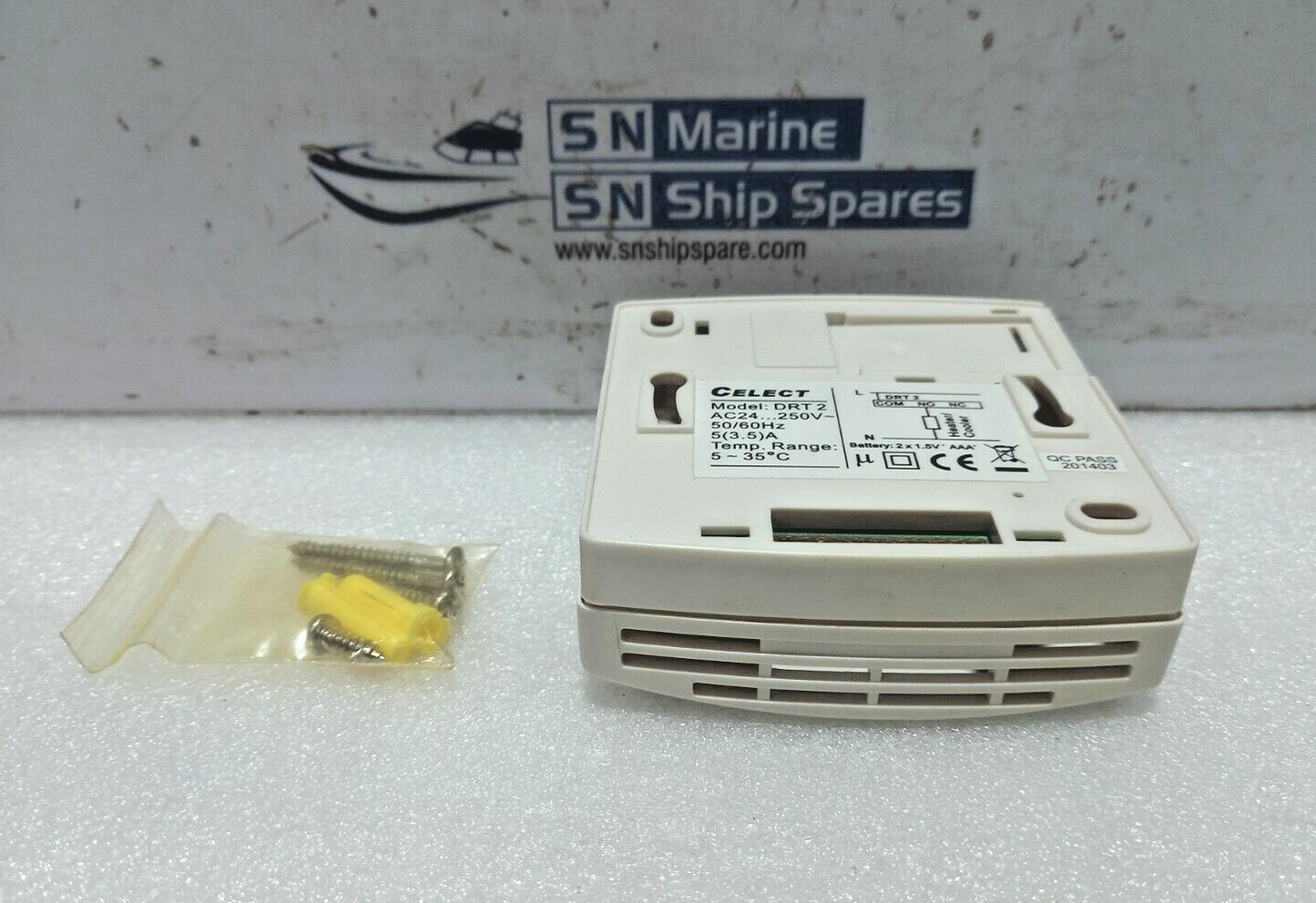 CELECT DRT2 Programmable Compact Thermostat AC24...250V~ 50/60Hz RS 407-5985