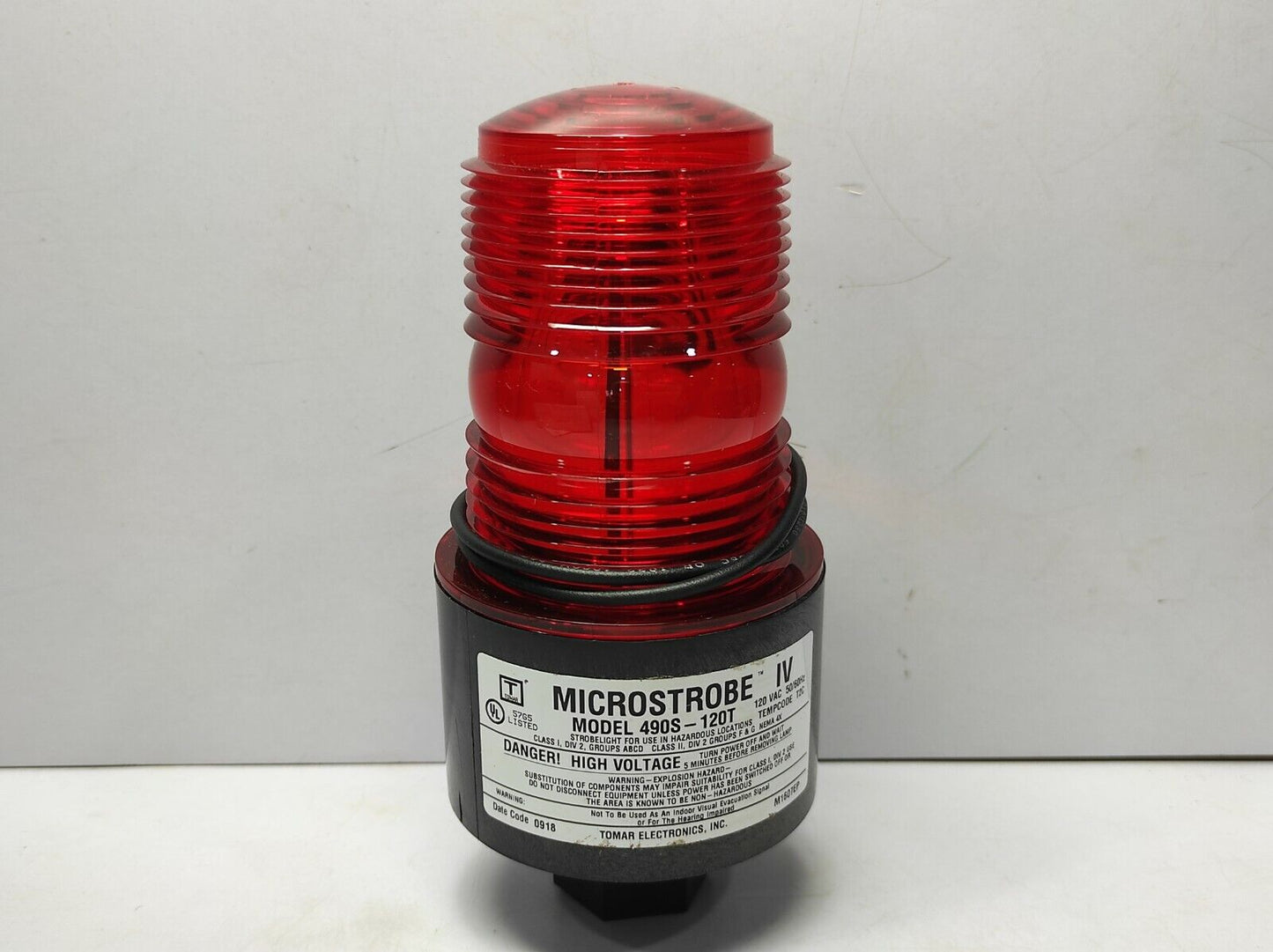 Tomar 490S Microstrobe IV 490S-120T 120VAC 50/60Hz Tempcode T2C COLOUR-RED