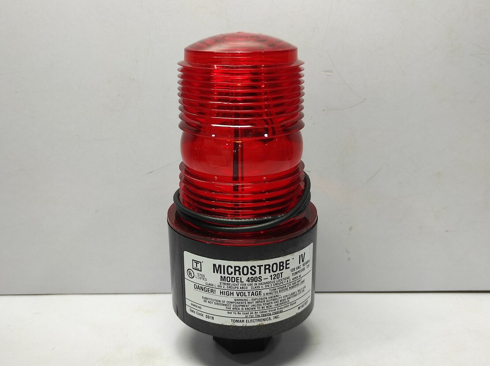 Tomar 490S Microstrobe IV 490S-120T 120VAC 50/60Hz Tempcode T2C COLOUR-RED