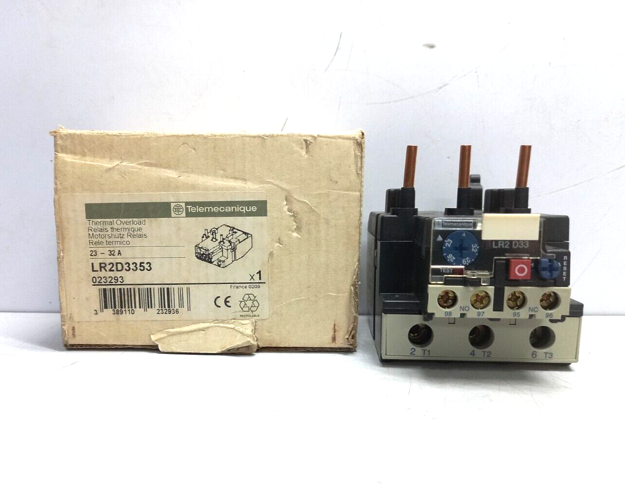 Telemecanique LR2D3353 Thermal Overload Relay 23-32A LR2 D3353 Ui 1000VAC Uimp 6