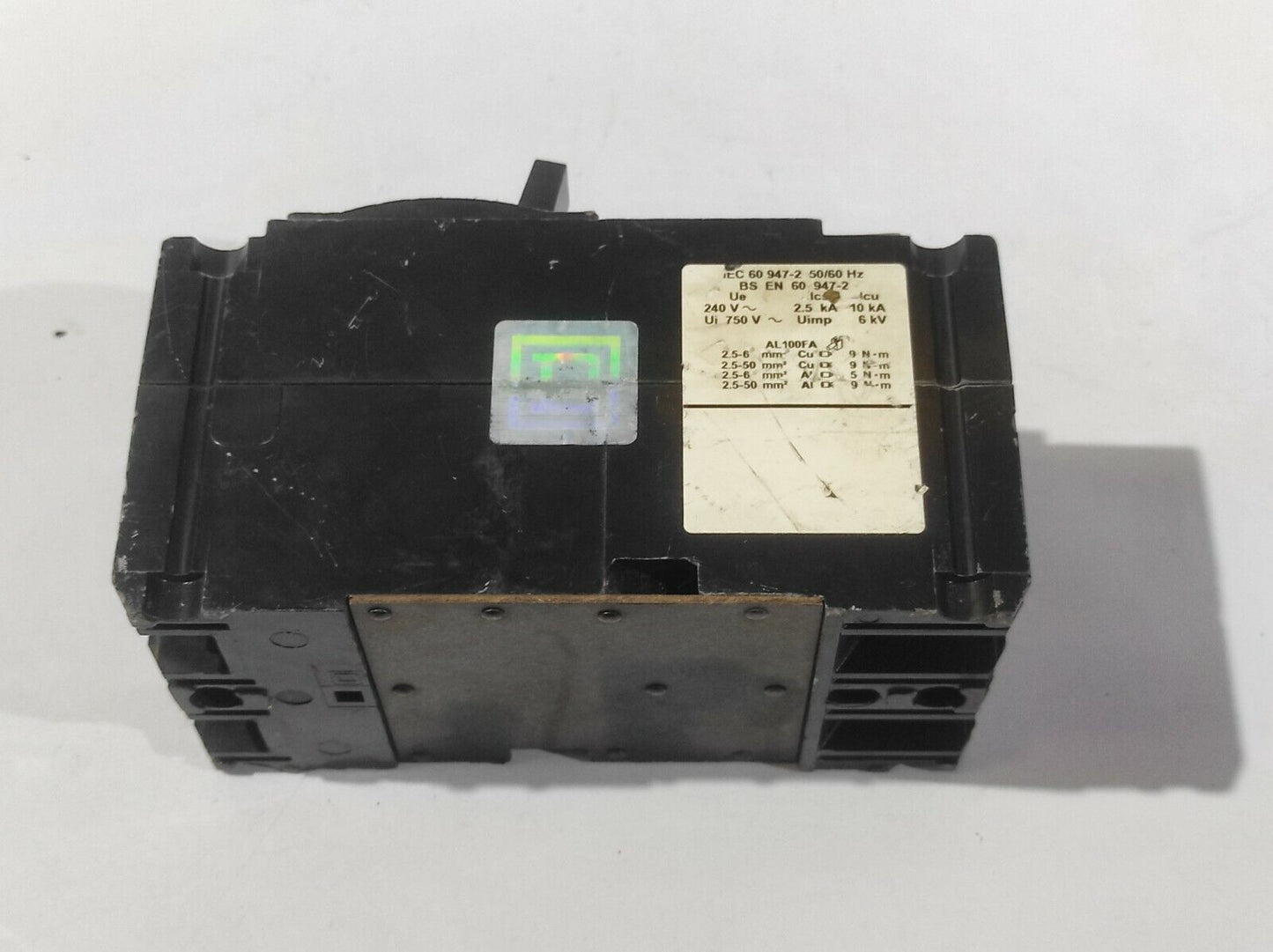 Square D FAL22100 Circuit Breaker 100A Type FAL 240V~ 250VDC