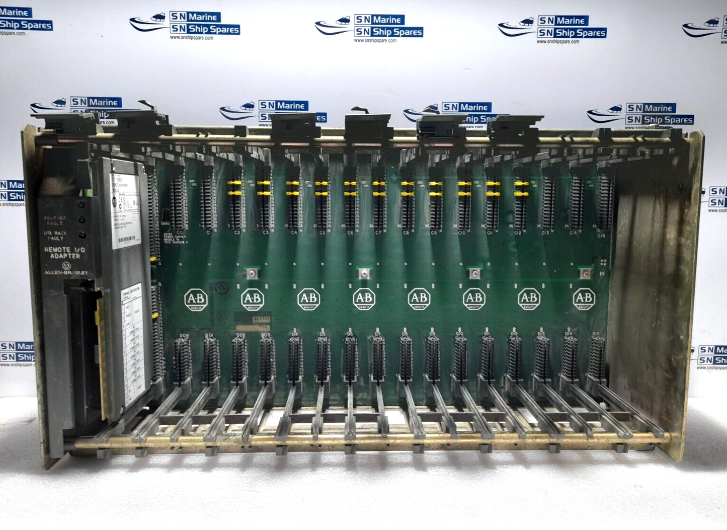 Allen Bradley 1771-A4B 16 Slot I/O Chassis With 1771-ASB E Remote I/O Adapter Mo