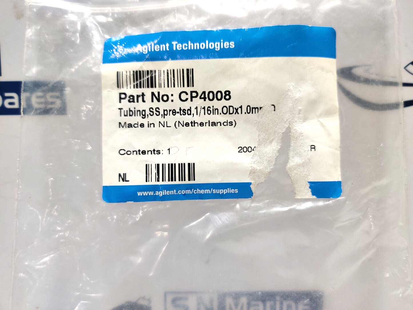 Agilent Technologies CP4008 Tubing SS Pre tsd 1/16 in. ODx1.0mmID,1/p