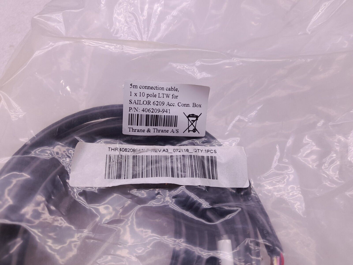 Thrane & Thrane Sailor TT-6209A Accessory Connection Box 406209A With 5m Cable