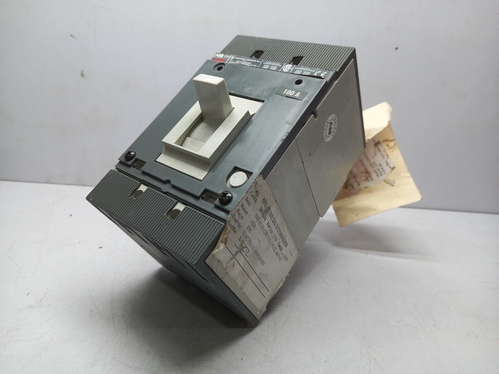 ABB S3H Circuit Breaker 100A 3P 600VAC 600VDC