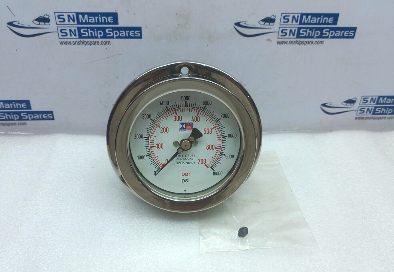 Stewarts 0-700 Bar 0-10000 PSI Outlet Pressure Gauge Buxton P11533-100