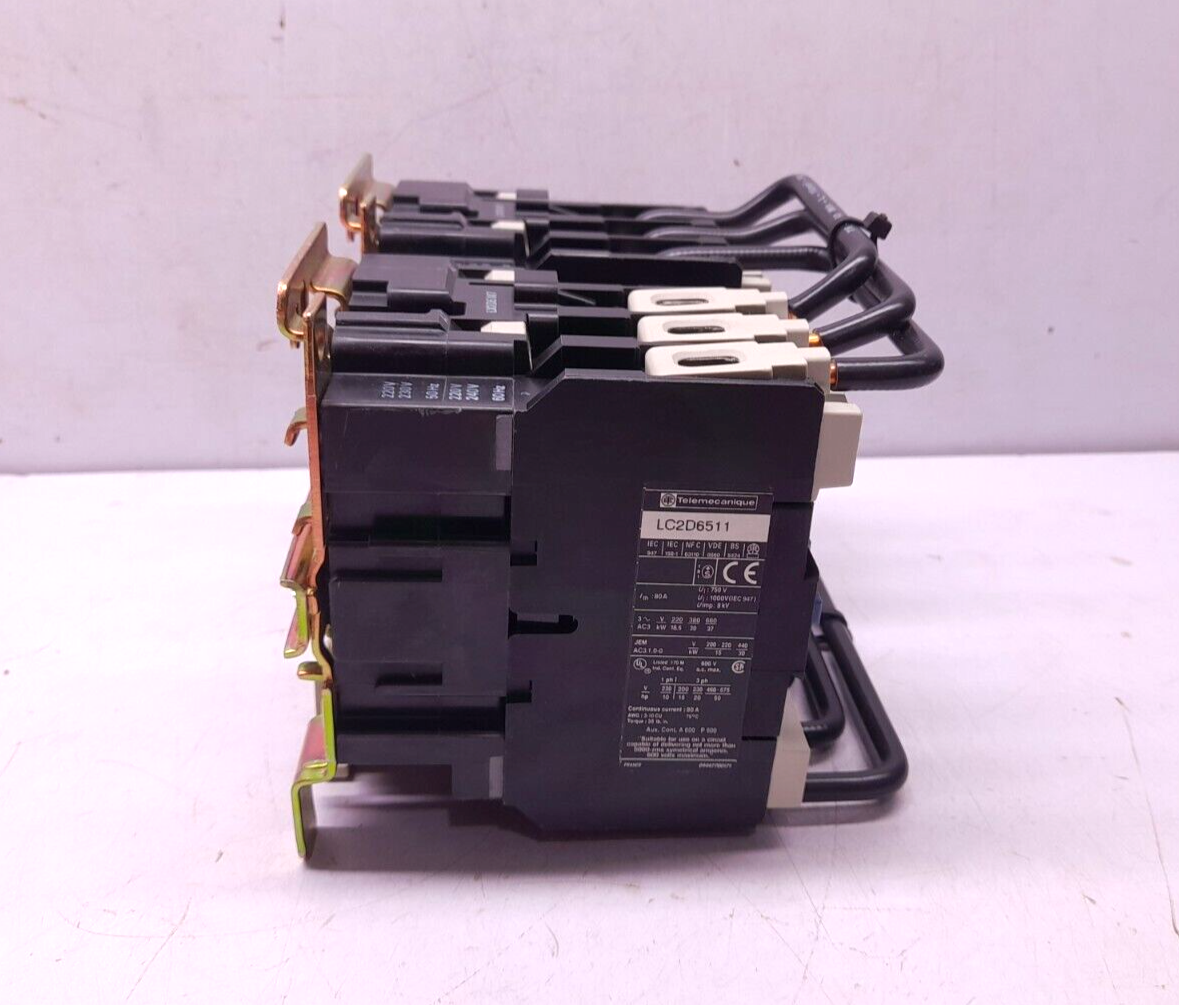 Telemecanique LC2 D6511M7 Reversing Contactor 220-230V 50Hz 220-240V 60Hz LC2D65