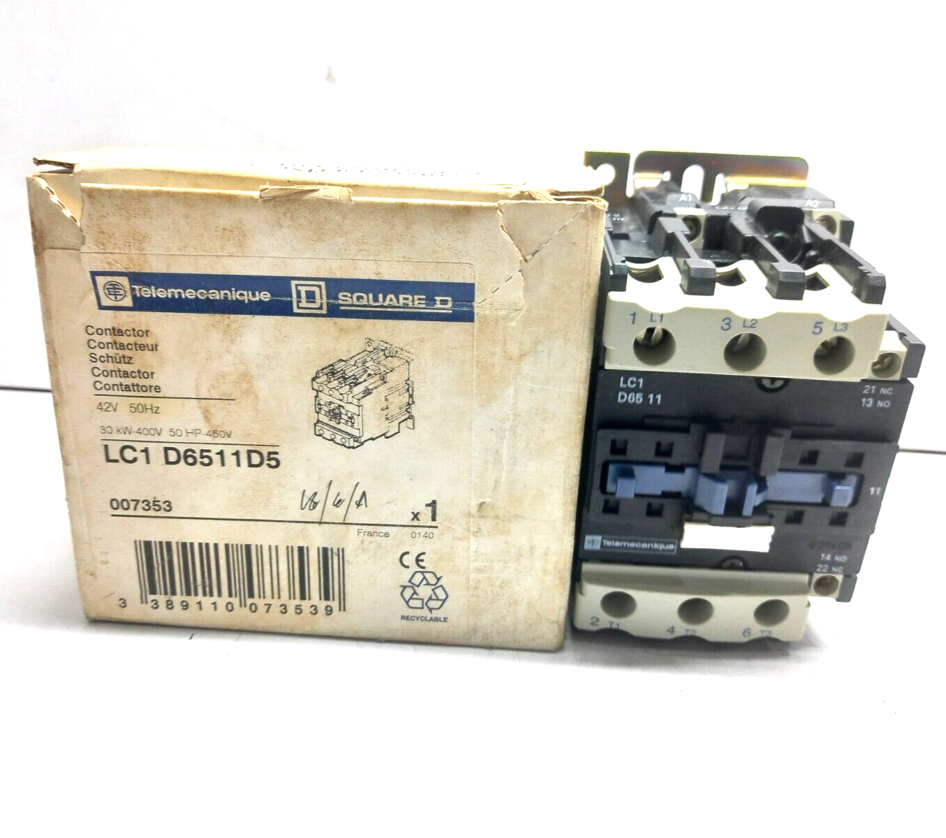 Telemecanique LC1 D6511D5 Contactor LX1 D6 D5 Coil 42V 50Hz