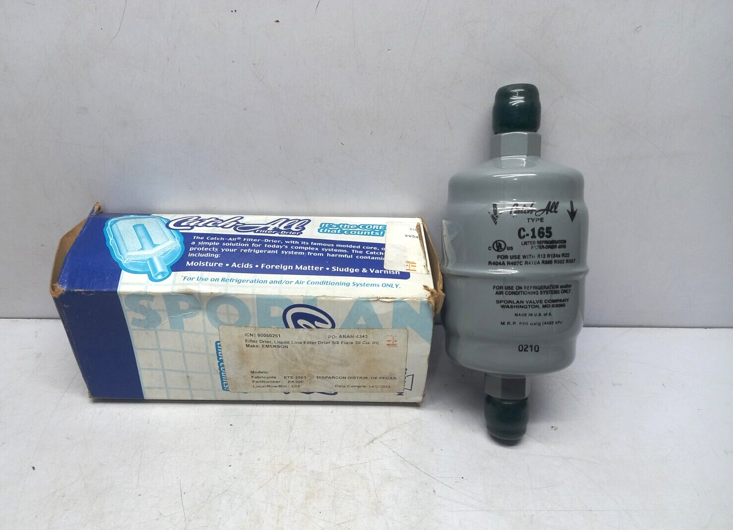 Sporlan C-165 CatchAll Solder Liquid Line Filter Drier