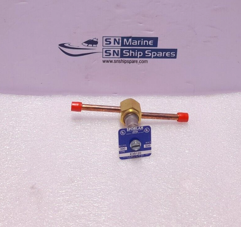 Sporlan E3S120 Solenoid Valve ¼” ODF Solder Connections Less Coil MOPD 300 MRP 5